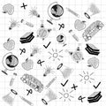 Concept of science doodles. Royalty Free Stock Photo