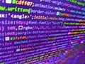 Concept screen of experienced web developer. Php language and coding function developer. Modern web development background. Royalty Free Stock Photo