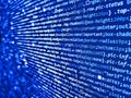 Concept screen of experienced web developer. Programming code abstract. Programmer occupation. Programming source code abstract Royalty Free Stock Photo