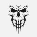 Black skull head clipart