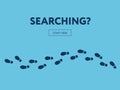 Concept of searching. Internet banner. Start here Royalty Free Stock Photo