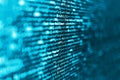 Concept of security, programming and hacking, deep decryption and encryption. HTML CSS3 source code on lcd screen with black Royalty Free Stock Photo