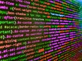 Concept of security, programming and hacking, deep decryption and encryption. Modern web network and internet telecommunication Royalty Free Stock Photo