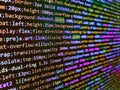 Concept of security, programming and hacking, deep decryption and encryption. PHP development, software site code. SEO concepts Royalty Free Stock Photo