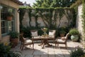 Serene Oasis Captivating Terrace Garden Ideas Captured by Mark Davis.AI Generated