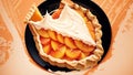 Serving Sweetness A Dynamic Vector Art of a Pie Server on National Peach Pie Day.AI Generated Royalty Free Stock Photo