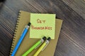 Concept of Set Boundaries write on sticky notes isolated on Wooden Table