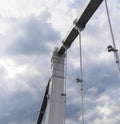 Concept shot of the bridge mast. City