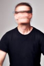 Concept Shot Of Man With Distorted Face Illustrating Mental Health Issues Royalty Free Stock Photo