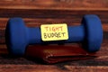 Tight budget and fitness Royalty Free Stock Photo