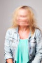 Concept Shot Of Woman With Distorted Face Illustrating Mental Health Issues Royalty Free Stock Photo