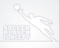 Concept Silhouette Soccer Football Player Royalty Free Stock Photo