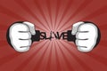 Concept of slavery abolition and getting freedom