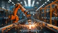 Monitoring Robotic Welding Arms in a Smart Factory with Digital Manufacturing Software. Concept