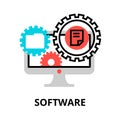 Concept of software icon, for graphic and web design