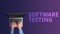 The concept of software testing in programs