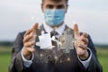 Concept of solving complex problems in business during a pandemic Royalty Free Stock Photo