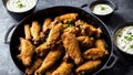 Spicy Buttermilk Fried Chicken Wings.AI Generated