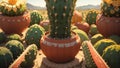 Spiky Succulent A Cactus Plant Celebrates National Tequila Day.AI Generated