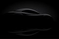 Concept sports car vehicle silhouette