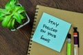 Concept of Stay Focused on Your Goals write on sticky notes isolated on Wooden Table Royalty Free Stock Photo