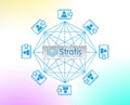 Concept of Stratis Coin, a Cryptocurrency blockchain