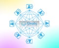 Concept of Stratis Coin, a Cryptocurrency blockchain Royalty Free Stock Photo