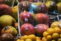 Concept street trade exotic fruits. Royalty Free Stock Photo