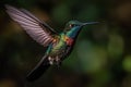 Stunning hummingbird in flight, captivating wildlife photography. Generative AI