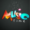 Concept of stylish text of Music Time.