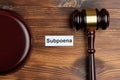 The concept of subpoena in court cases