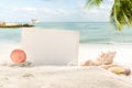 Concept of summertime relax on beach. Royalty Free Stock Photo