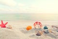 Concept of summertime on tropical beach. Royalty Free Stock Photo