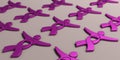 Person Pink People Ribbon Group . 3D Render illustration