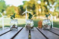 Concept of sustainable money growth investment with glass jar. Gyre Royalty Free Stock Photo