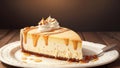 Sweet Honey Bliss Celebrating National Cheesecake Day.AI Generated