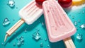 Sweet Summer Delight Capturing the Essence of a Cherry Popsicle.AI Generated Royalty Free Stock Photo