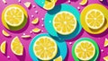Sweet Tangy Delights National Lemon Juice Day Celebration with Lemonade Candy Illustration.AI Generated