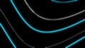 Concept 1-T1 Abstract Liquid Lines Cyan Animation Background