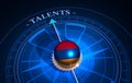 Concept of talents recruitment and human resources. 3D illustration