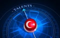 Concept of talents recruitment and human resources. 3D illustration