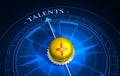 Concept of talents recruitment and human resources. 3D illustration