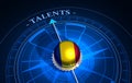 Concept of talents recruitment and human resources. 3D illustration