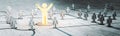 Concept target leader people 3d rendering
