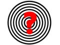 Concept of target with question mark Royalty Free Stock Photo