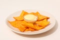 Concept of tasty snacks, tasty corn chips