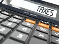 Concept of taxes calculation, Calculator