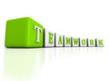 Concept TEAMWORK word blocks raw structure on white background Royalty Free Stock Photo