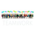 Concept of teanwork. Royalty Free Stock Photo