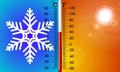 The concept of temperature in summer and winter